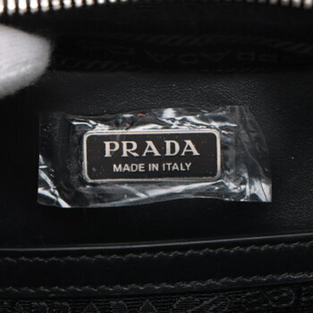 Prada Saffiano leather handbag tote top handles black M - Picture 9 of 12